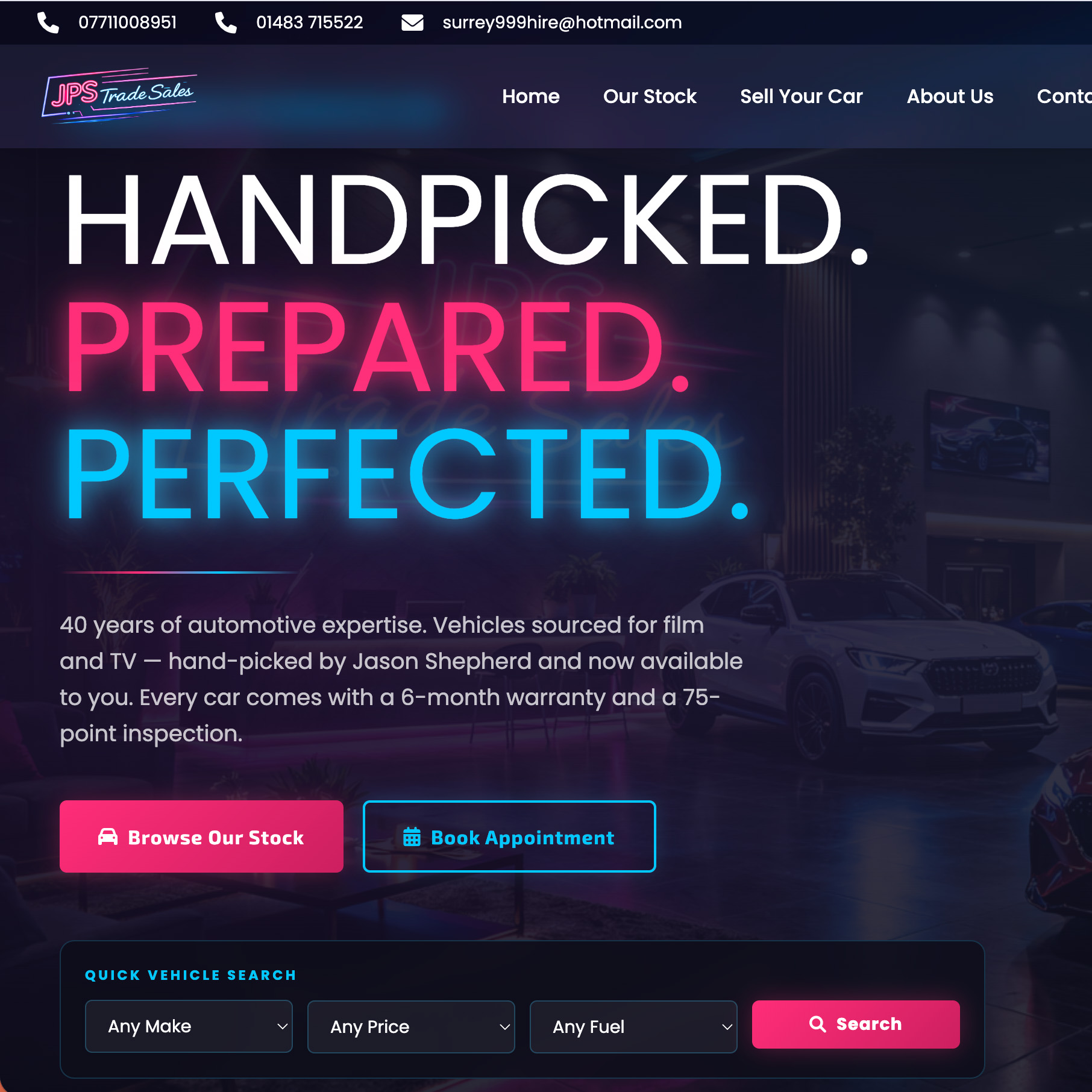 JPS Trade Sales — Carbotix dealer website